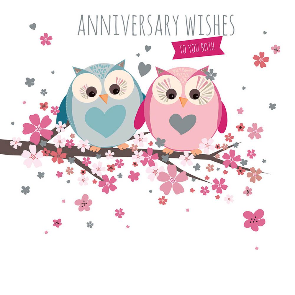 Otter House - Anniversary Card - Cute Owls (To You Both)