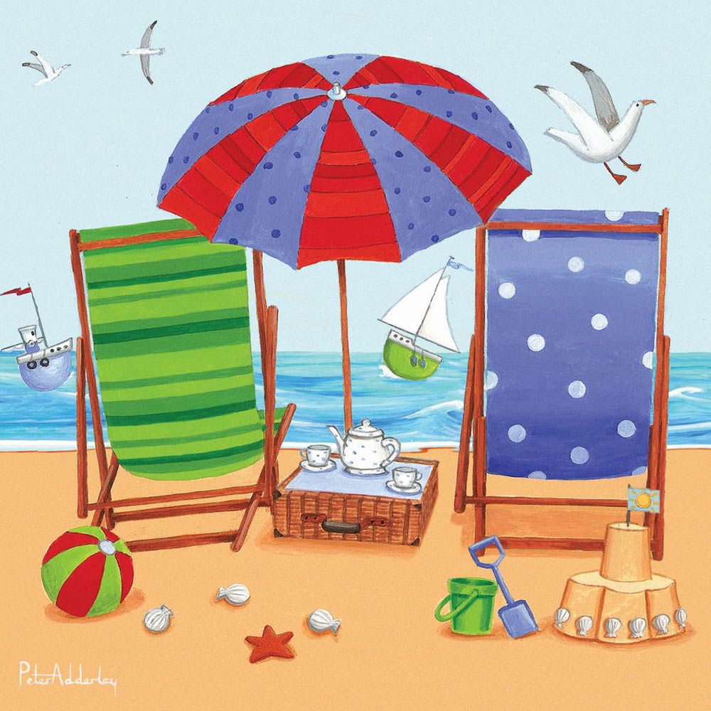Otter House - Hanging Notecards 12 - In - Seaside - Blue