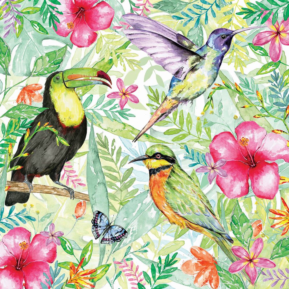 Otter House - Square Jigsaw - Tropical Paradise - Green