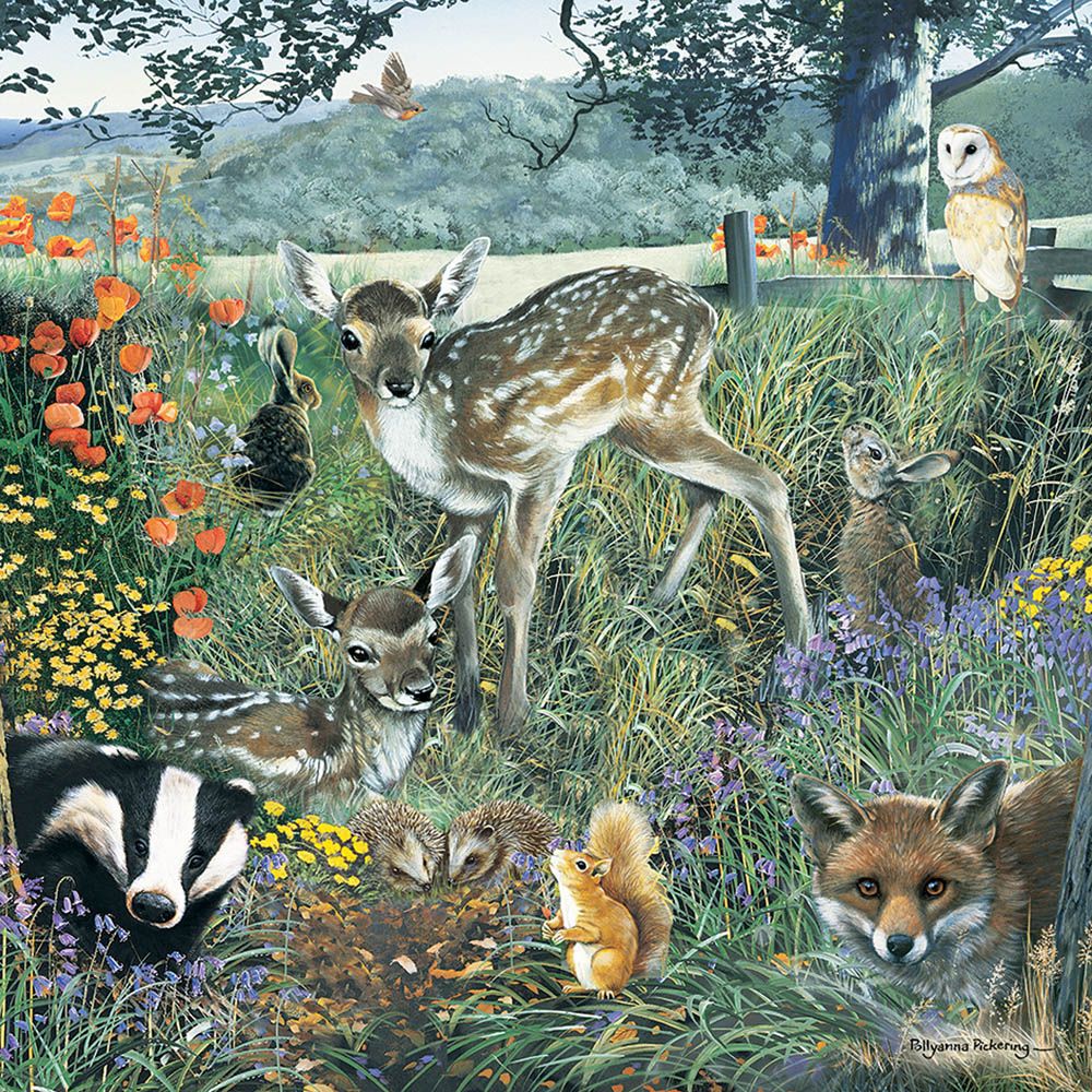 Otter House - Square Jigsaw - Woodland Friends - Green