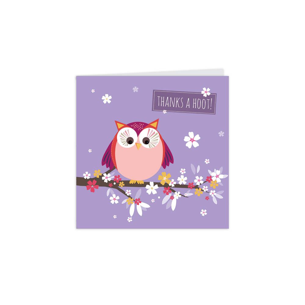 Otter House - Square Notecard Pack (10-In) - Owls - Green
