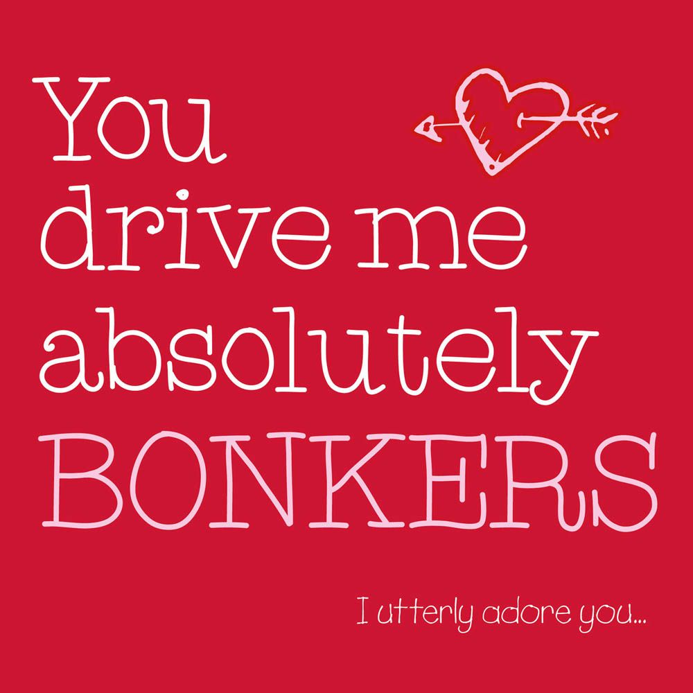 Otter House - Valentines Day Card - Bonkers (Open)