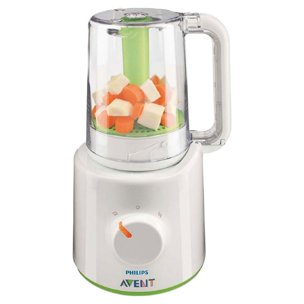 Philips Avent Blender & Steamer Combo, White - Suitable for 0-3 Years, Compact Design , BPA Free, Safety Lock Feature