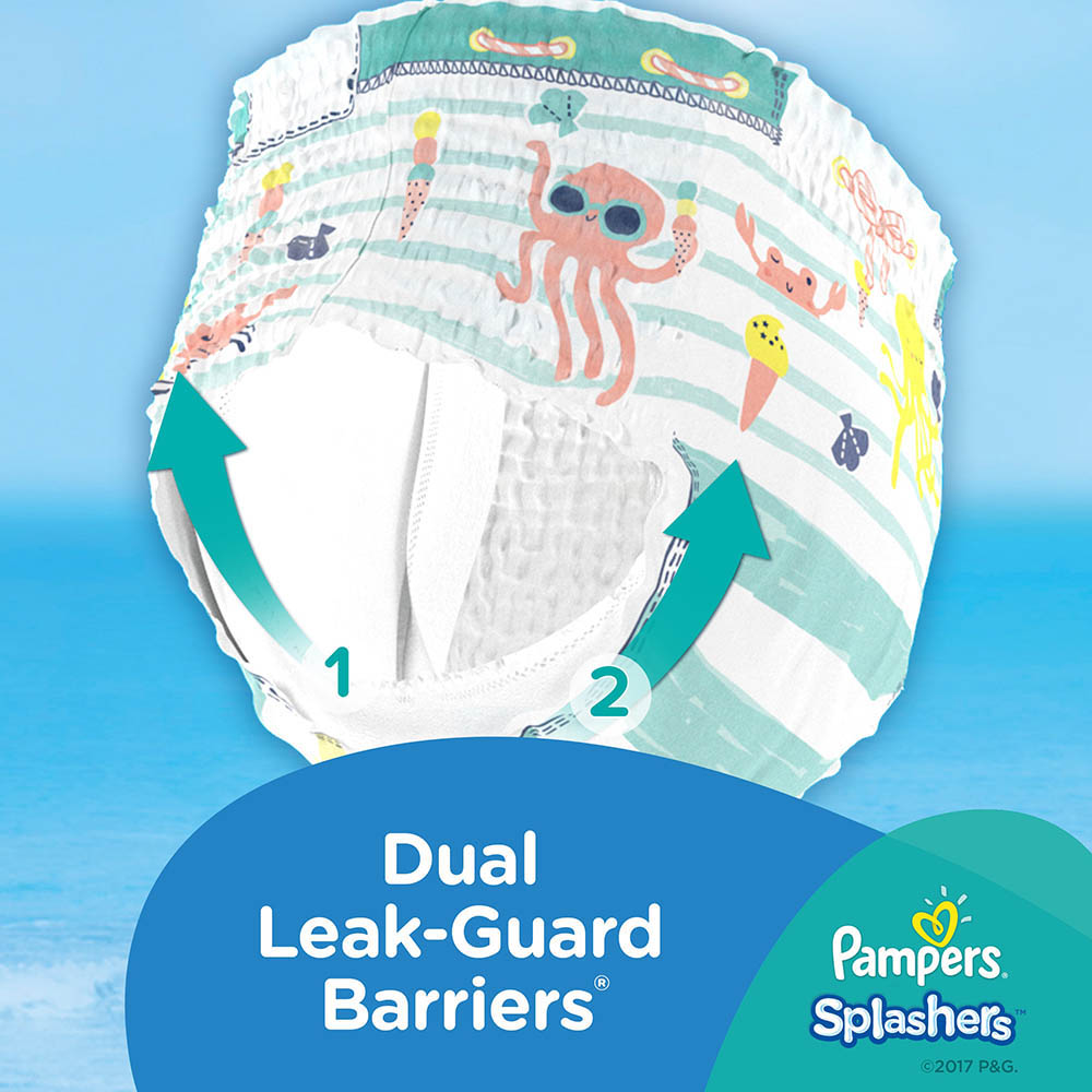Pampers - Splashers Swimming Pants, Size 5-6, >14 kg, Carry Pack - 10  Count