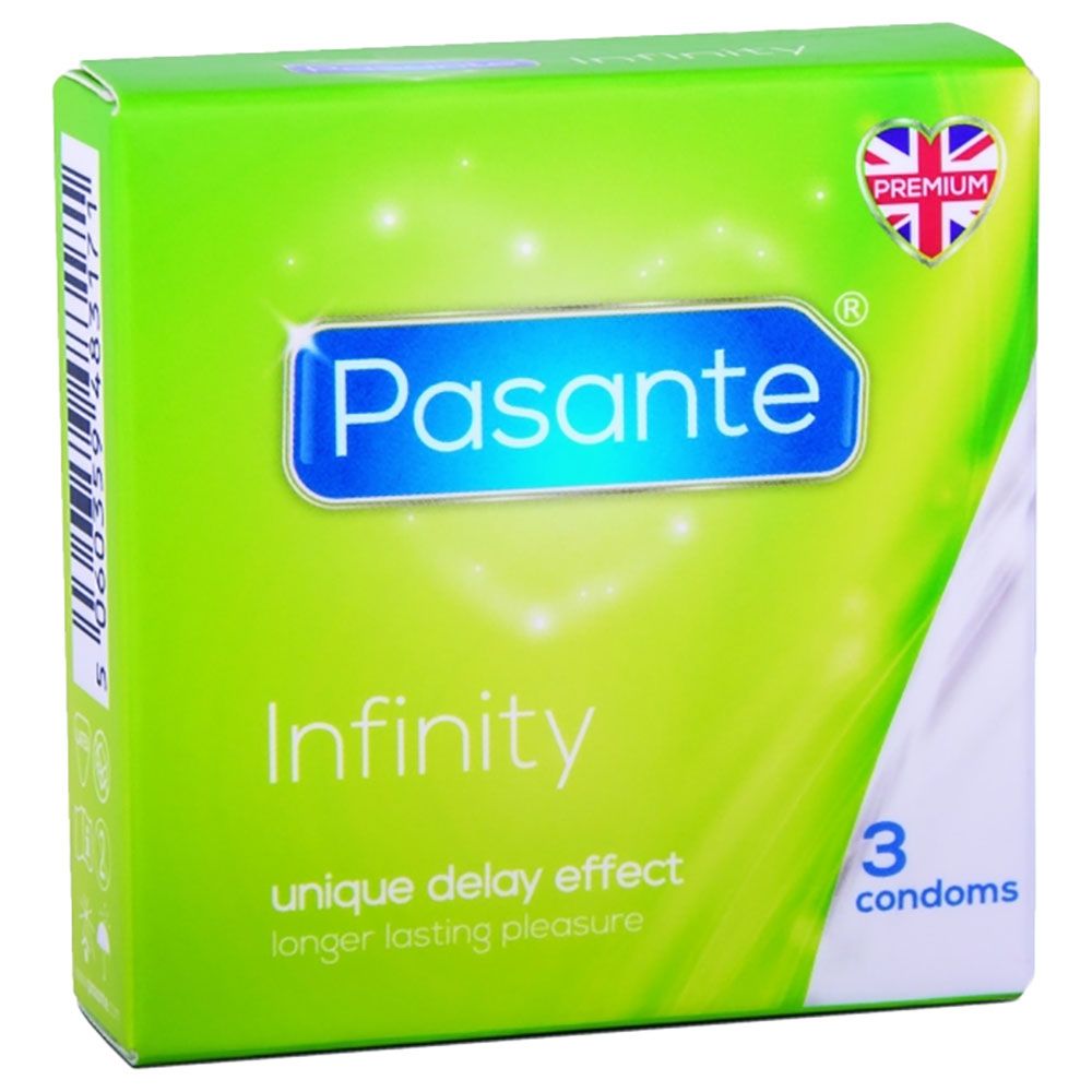 Pasante - Infinity Delay Condoms - 3pcs