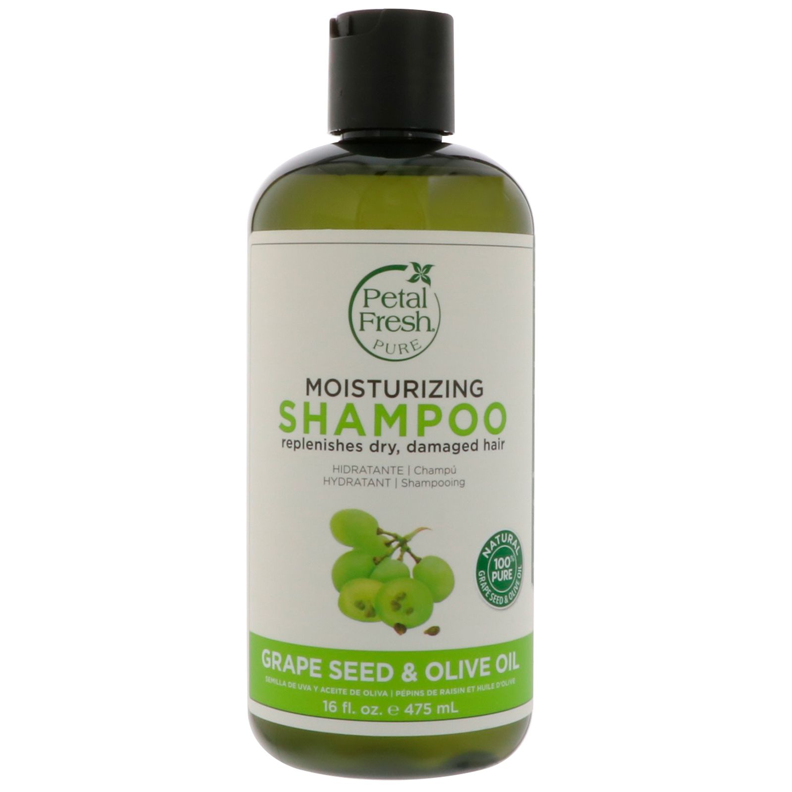 Petal Fresh - Pure, Age-Defying Shampoo, Grape Seed & Olive Oil, 16 Fl Oz (475 Ml)