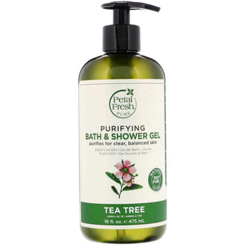 Petal Fresh Pure - Bath Shower Gel Tea Tree 16 Fl Oz 475 Ml