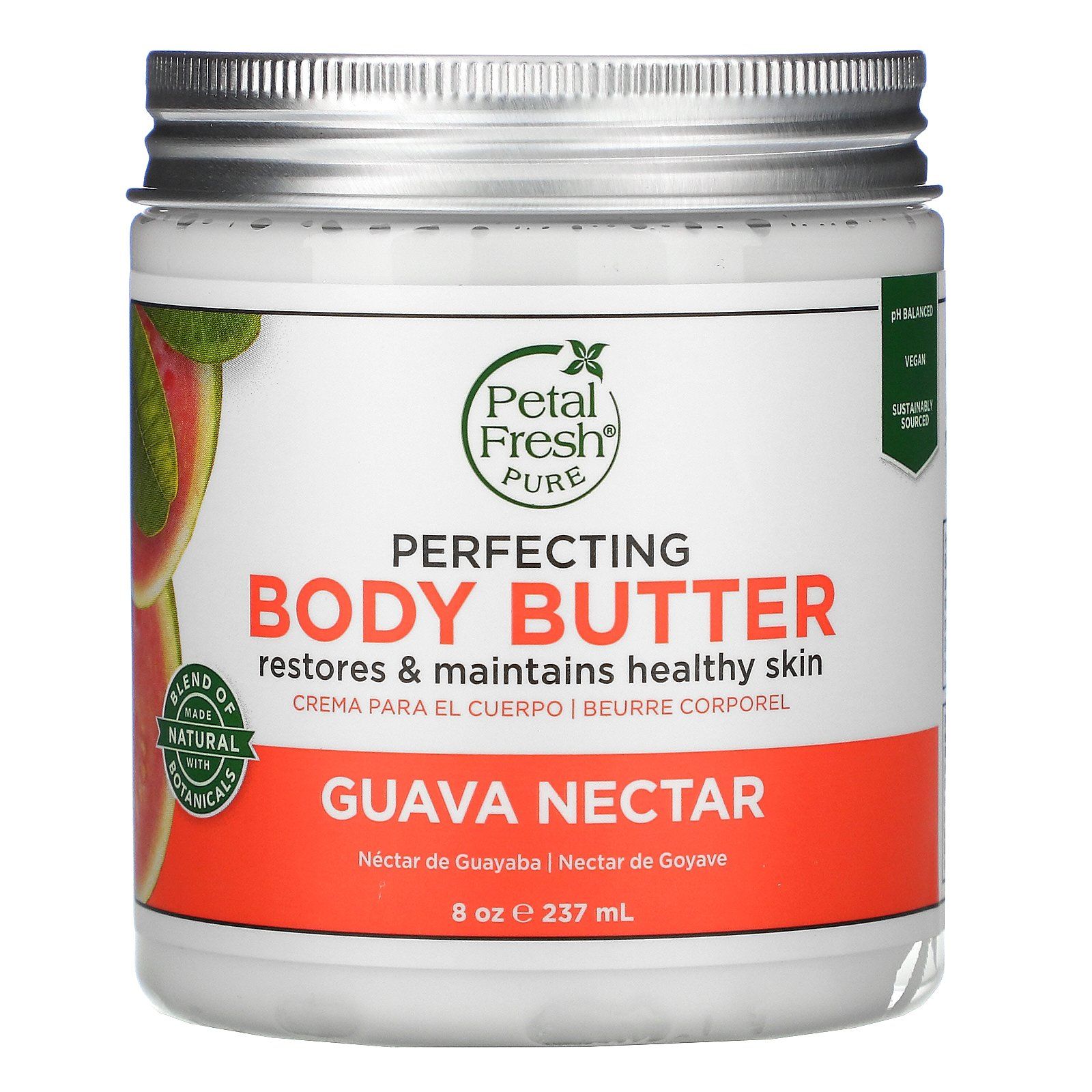 Petal Fresh - Pure, Body Butter, Perfecting, Guava Nectar, 8 Oz (237 Ml)