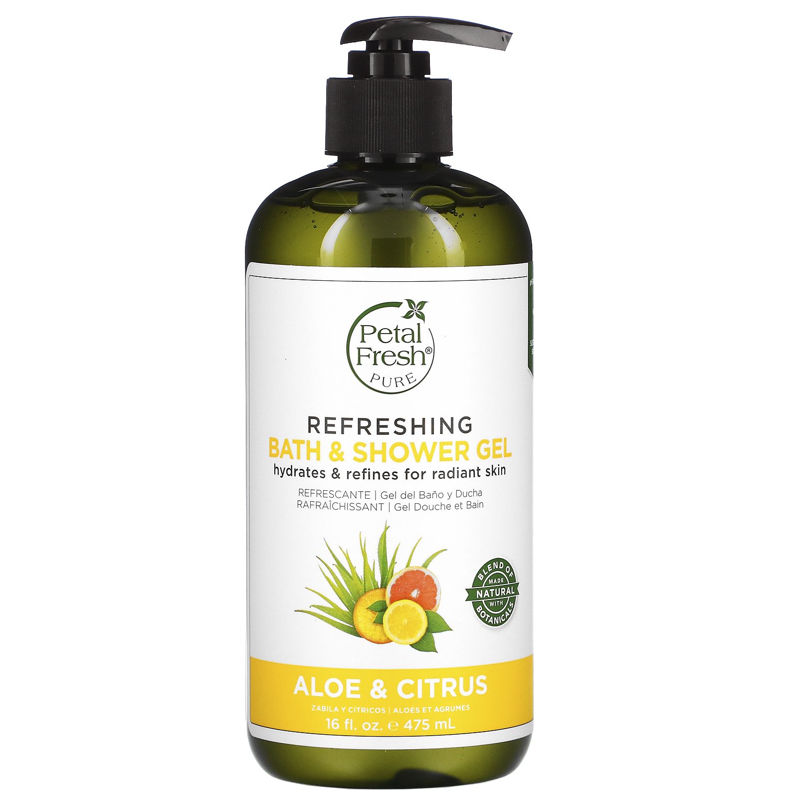 Petal Fresh - Pure, Refreshing Bath & Shower Gel, Aloe & Citrus, 16 Fl Oz (475 Ml)
