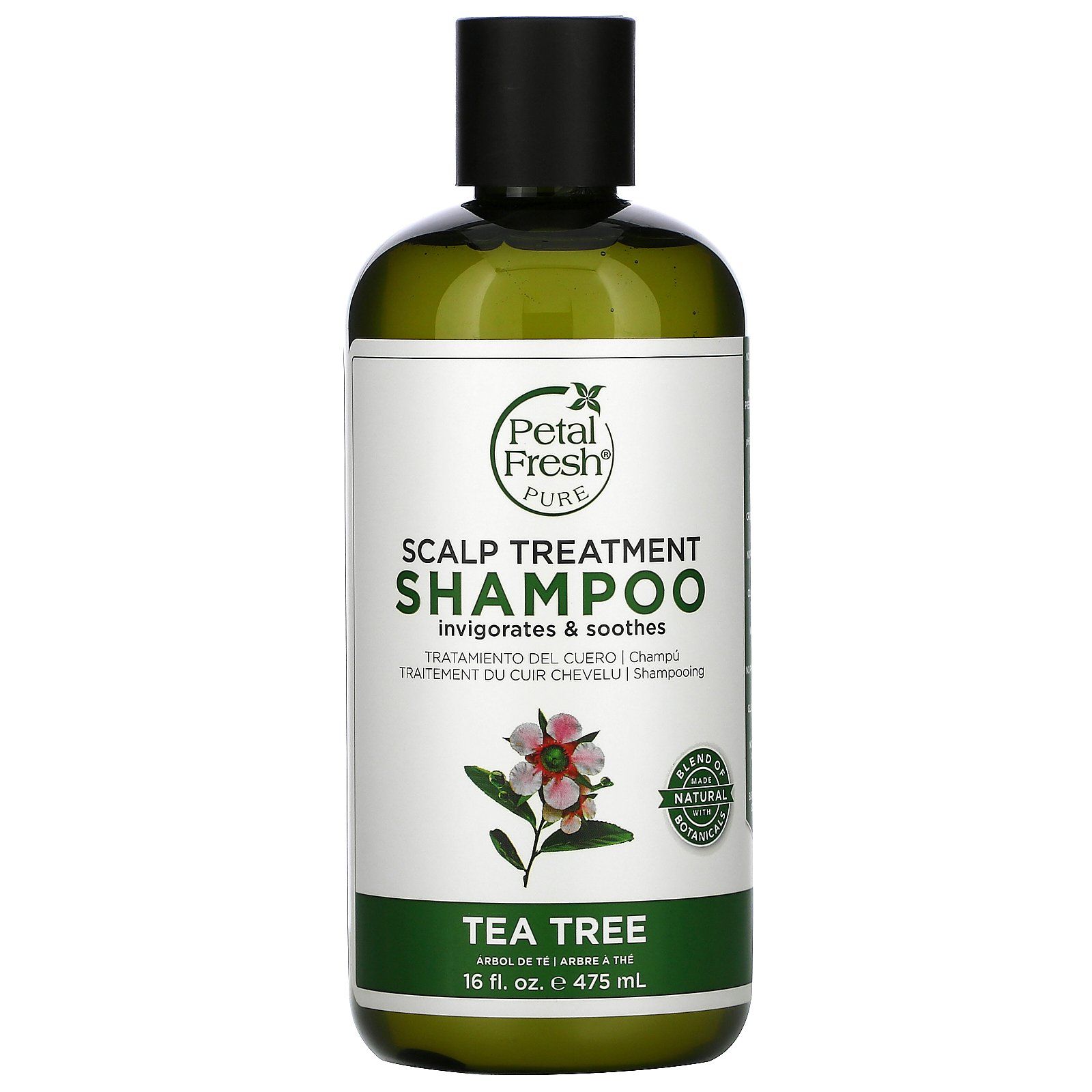 Petal Fresh - Pure, Scalp Treatment Shampoo, Tea Tree, 16 Fl Oz (475 Ml)
