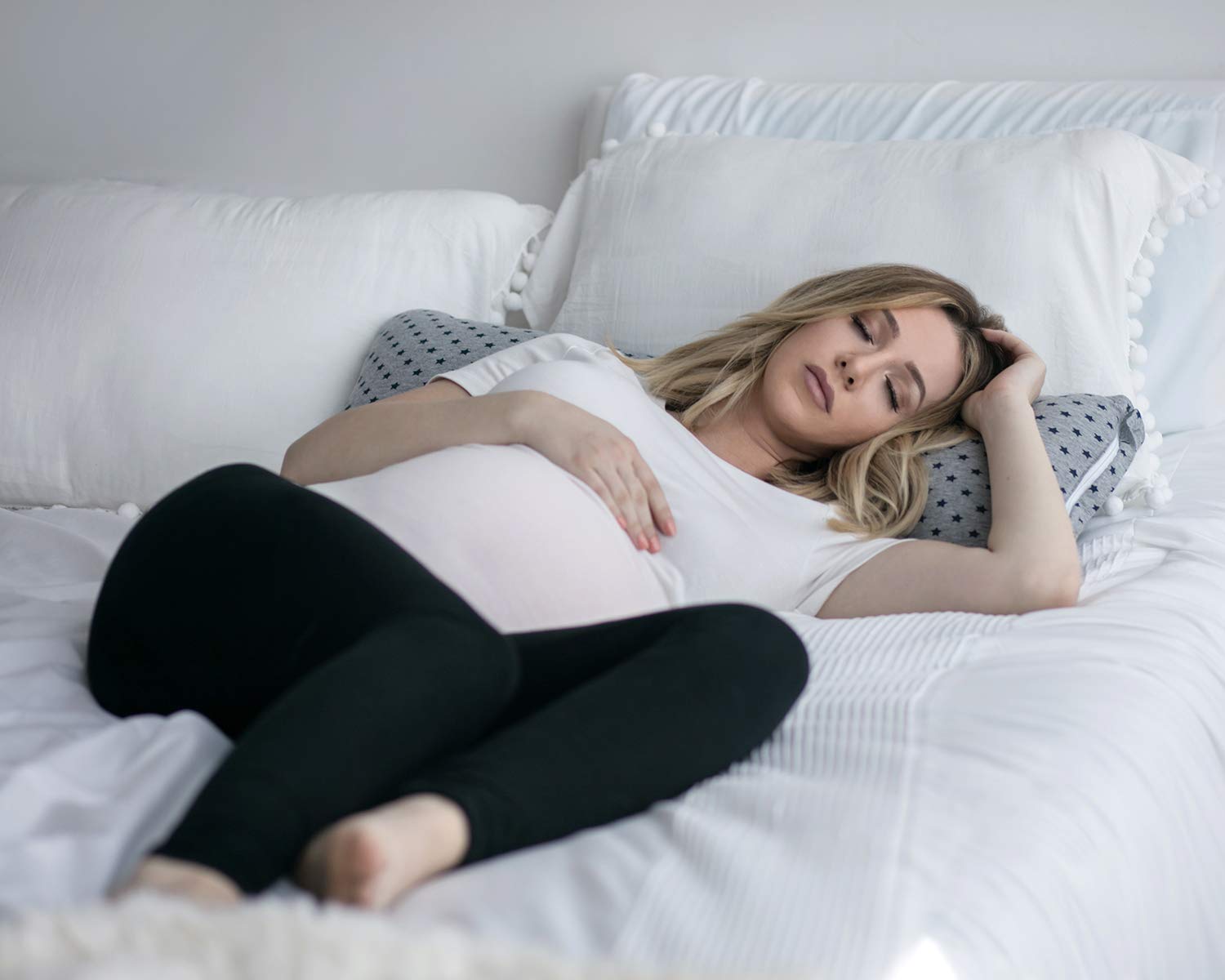 PharMeDoc Full Body Pregnancy Pillow - U Shaped Body Pillow - Maternity  Pillow for Pregnant Women with Detachable Extension, Light Pink 