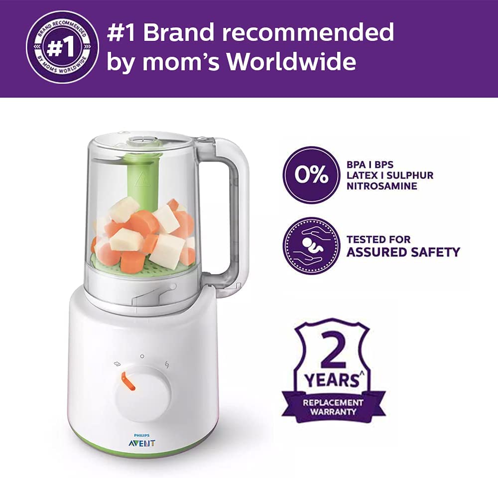 Baby food steamer and blender philips avent sales