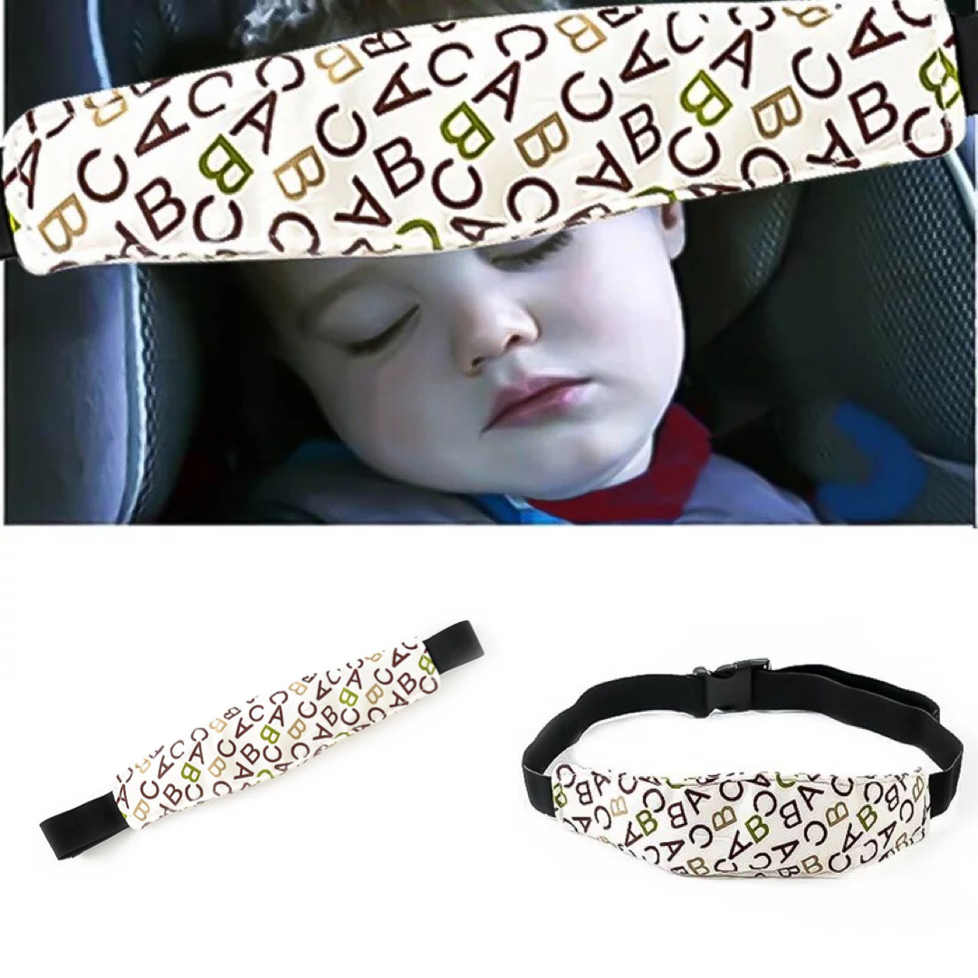 Pikkaboo SafeNap Car Head Support -Brown Alphabet