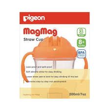 Pigeon Orange MagMag Straw Cup