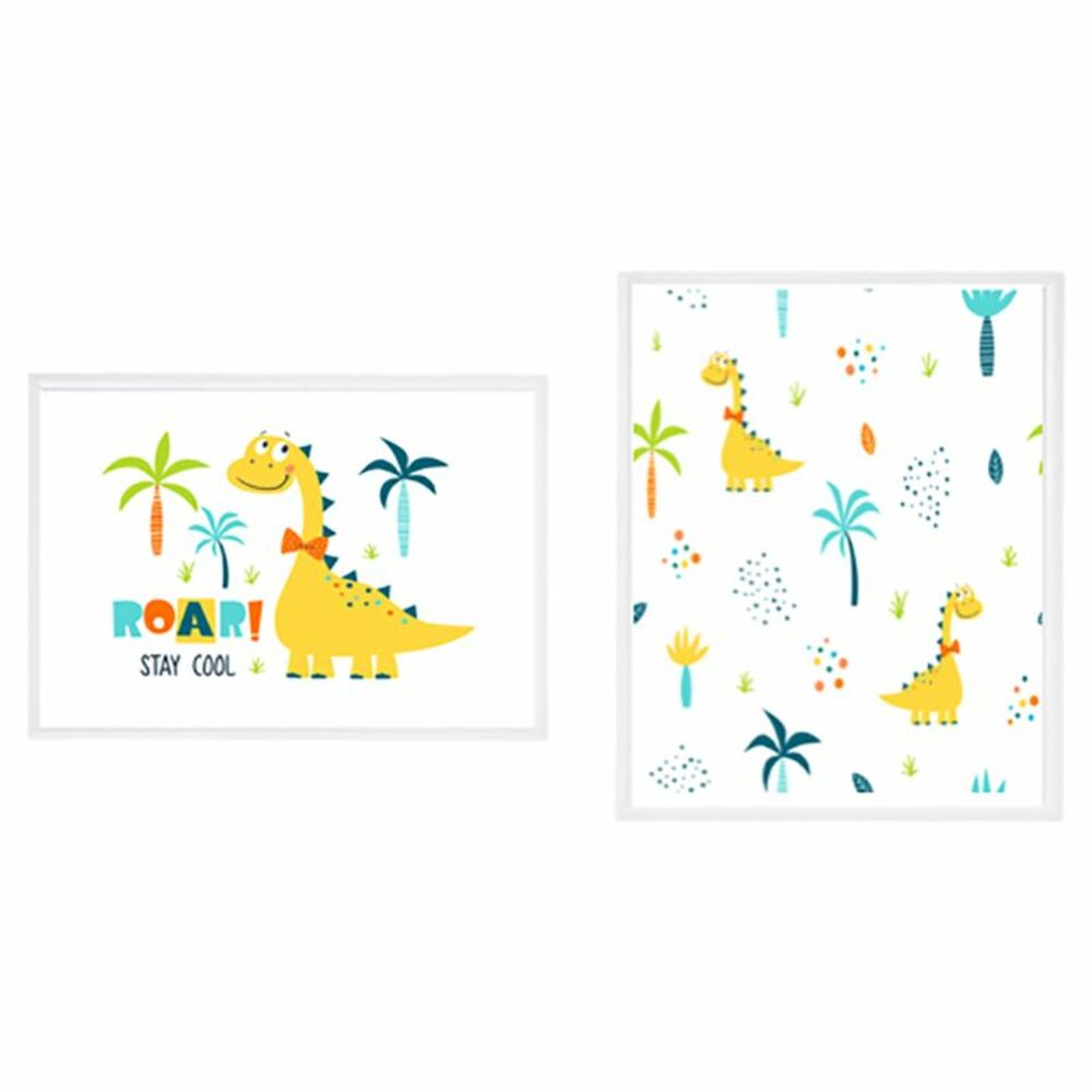 Pinak - A4 Two Set Nursery Prints - Dinosaur Theme