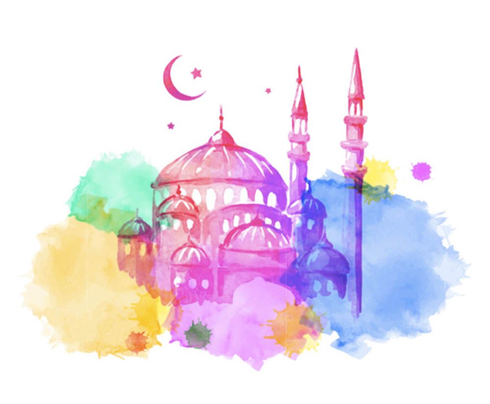 Pinak - Eid Card - Mosque - White