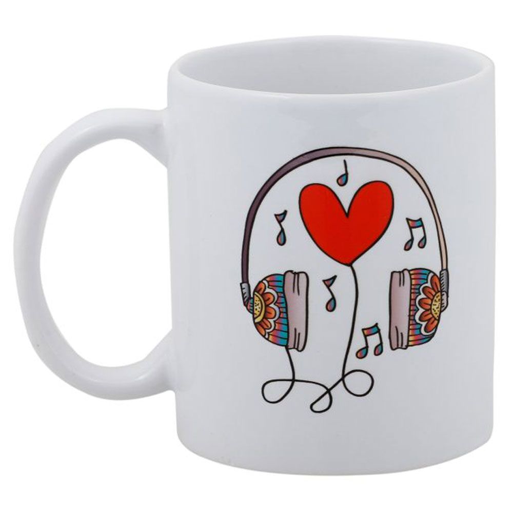 Pinak - Heart Headphones Mug