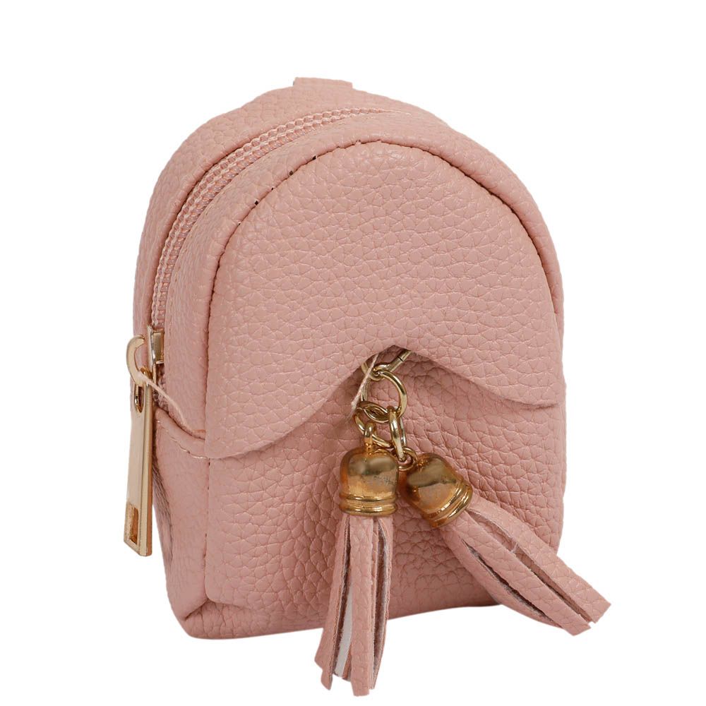 Pinak - Sparkles Tassel Coin Pouch Peach