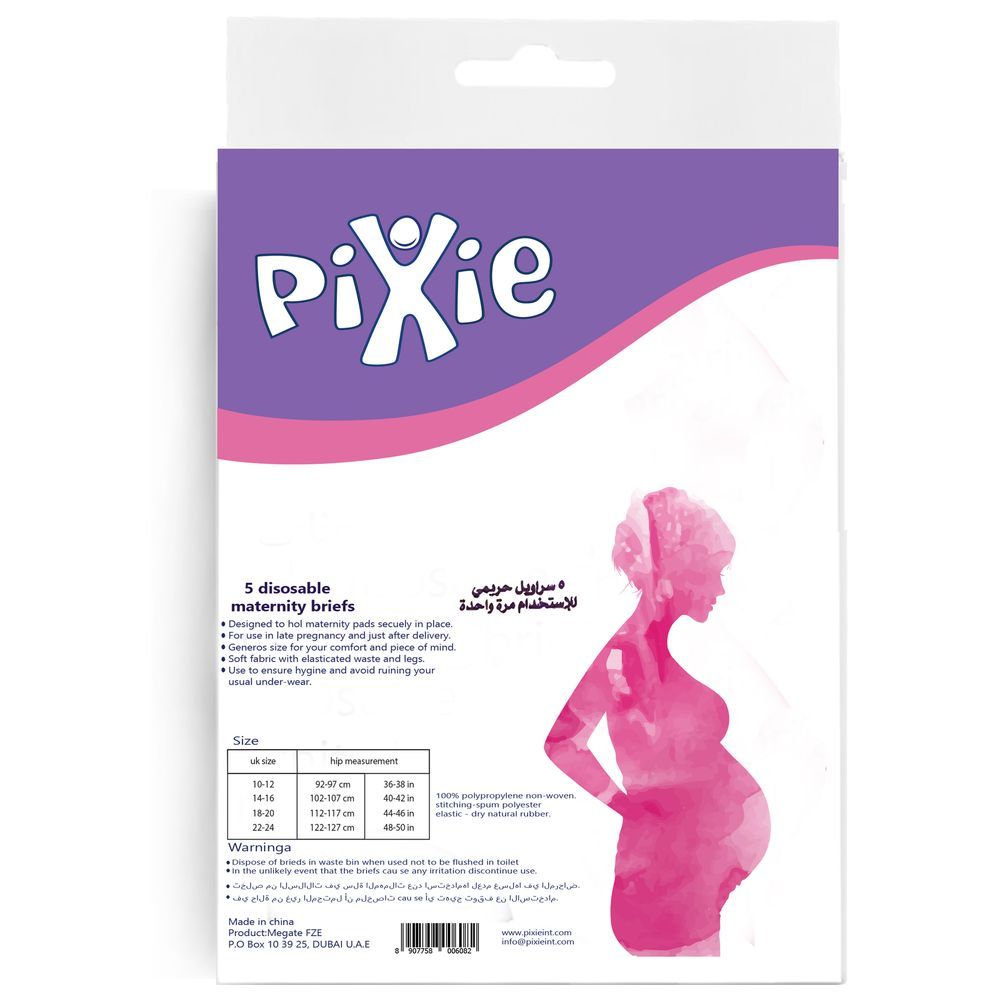 Pixie - Disposable Maternity Brief Size 18-20 Pack Of 3