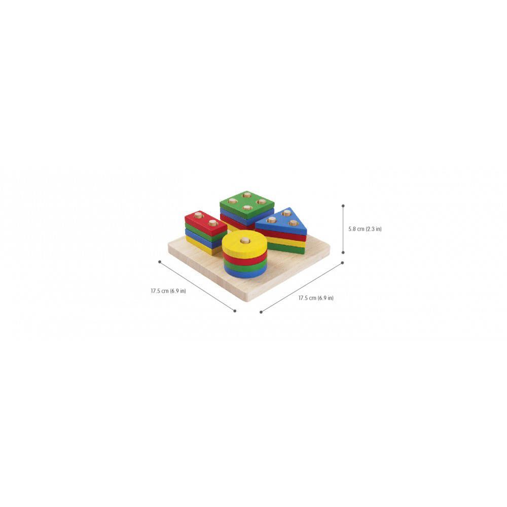Plantoys - Wooden Geometric Sorting Board