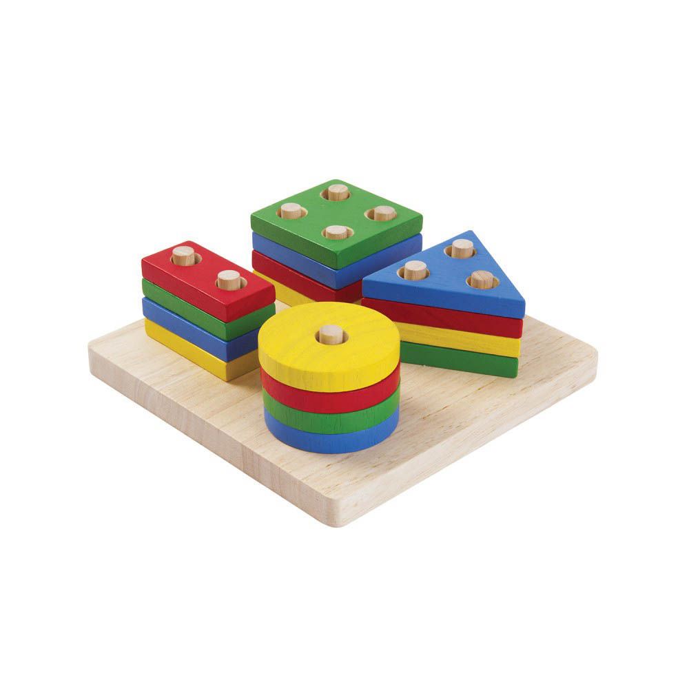 Plantoys - Wooden Geometric Sorting Board