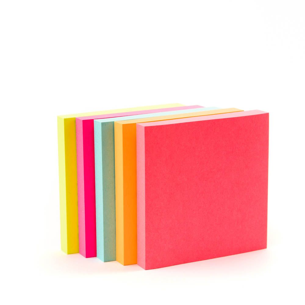 Post-It - Notes 654-5Pk, 3 In X 3 In (76 Mm X 76 Mm) Neon Colors