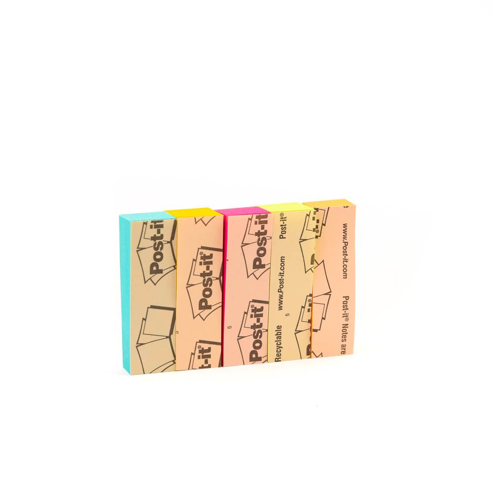 Post-It - Page Marker 670-5An, 1/2 In X 1 7/8 In (12,7 Mm X 47,6 Mm), Assorted Colors.