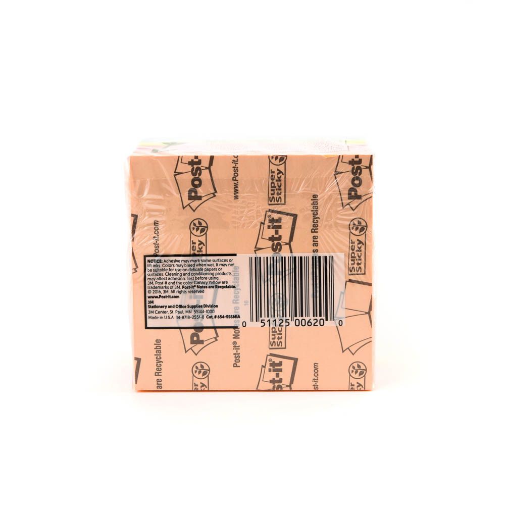 Post-It - Super Sticky Notes 5 Pads/Pack, 90 Sheets/Pad