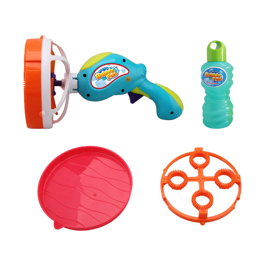 Power Joy - Bubble Jumbo Gun 2-in-1 With 8oz Bubble Solution, Battery Operated