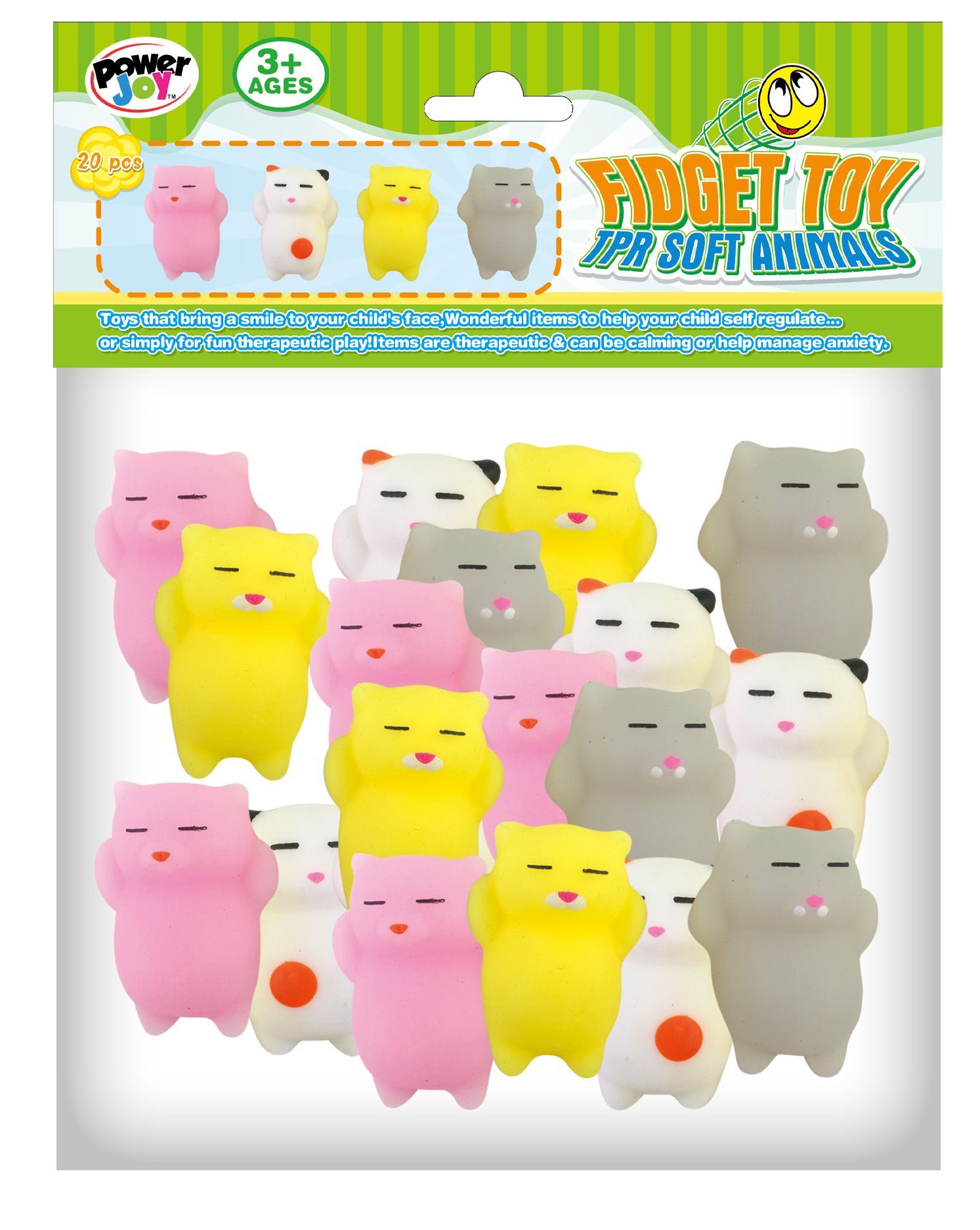Power Joy - Fidget Toy Squishy Animals 20 Pieces
