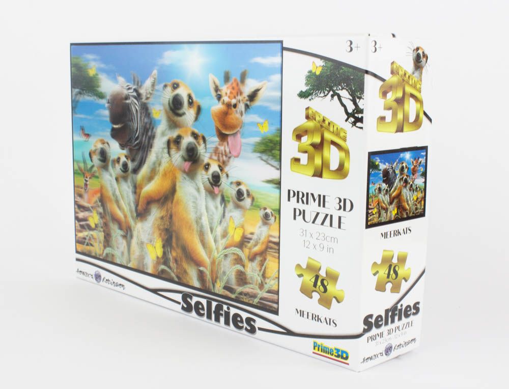 Prime 3D - Howard Robinson Licensed Meerkat Selfie 3D Puzzle 48 Pcs