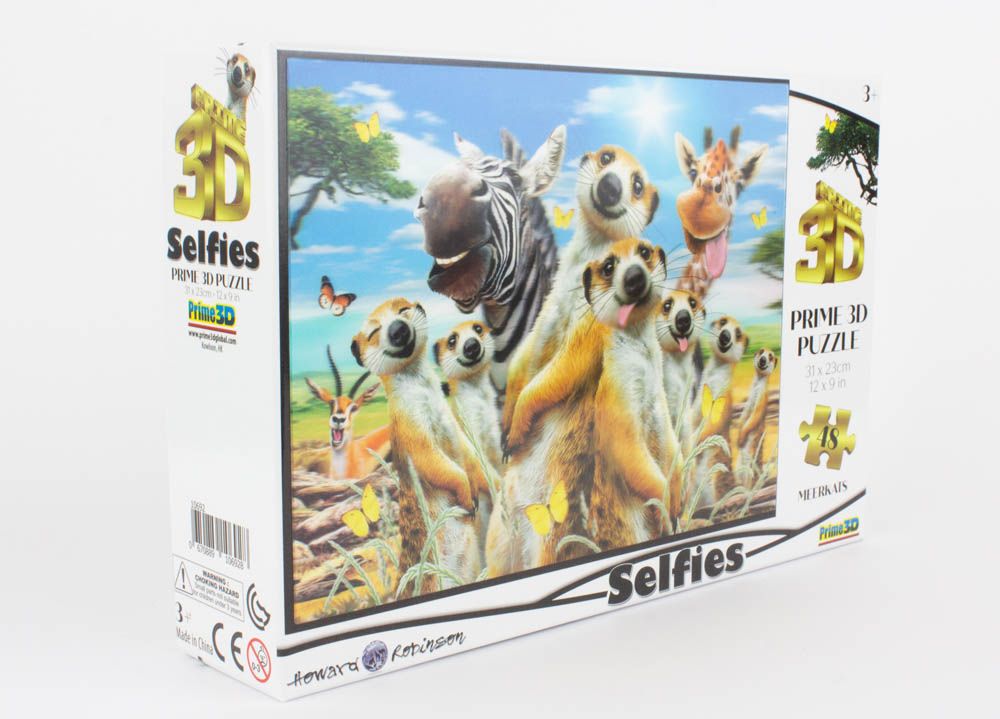 Prime 3D - Howard Robinson Licensed Meerkat Selfie 3D Puzzle 48 Pcs