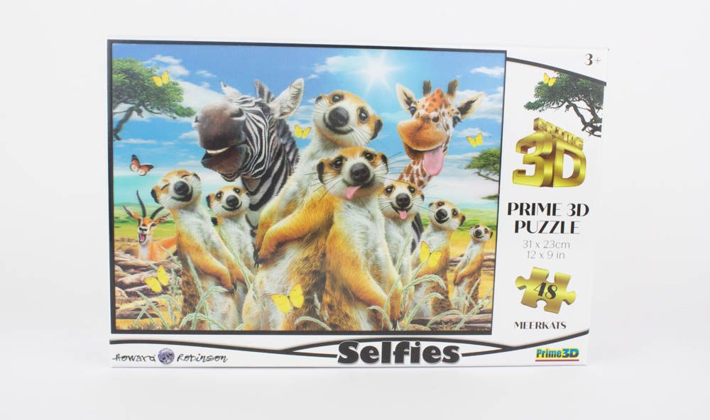 Prime 3D - Howard Robinson Licensed Meerkat Selfie 3D Puzzle 48 Pcs