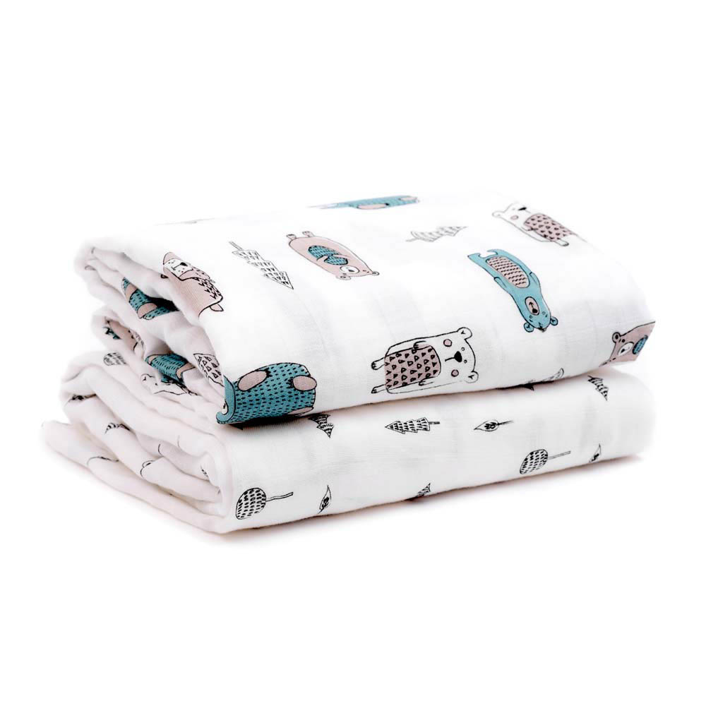 Purflo - Breathable Muslin Square Set 0m+ - Woodland Stories