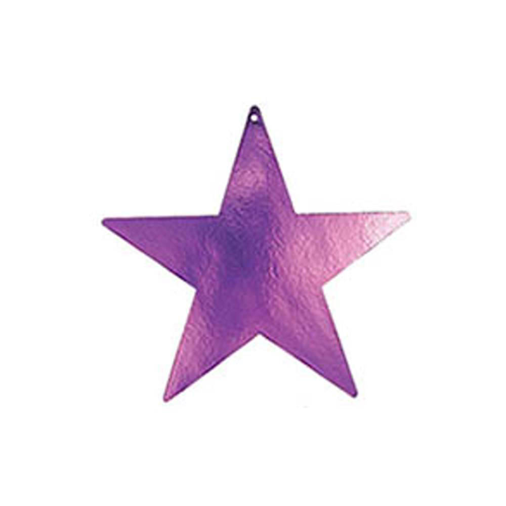 Amscan - Purple Star Foil Cutout 5In