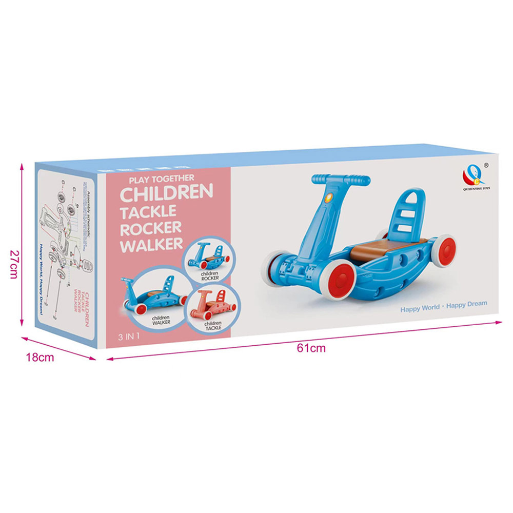 Qichunying Toys - 3-in-1 Walker Rocker Tackle - Blue