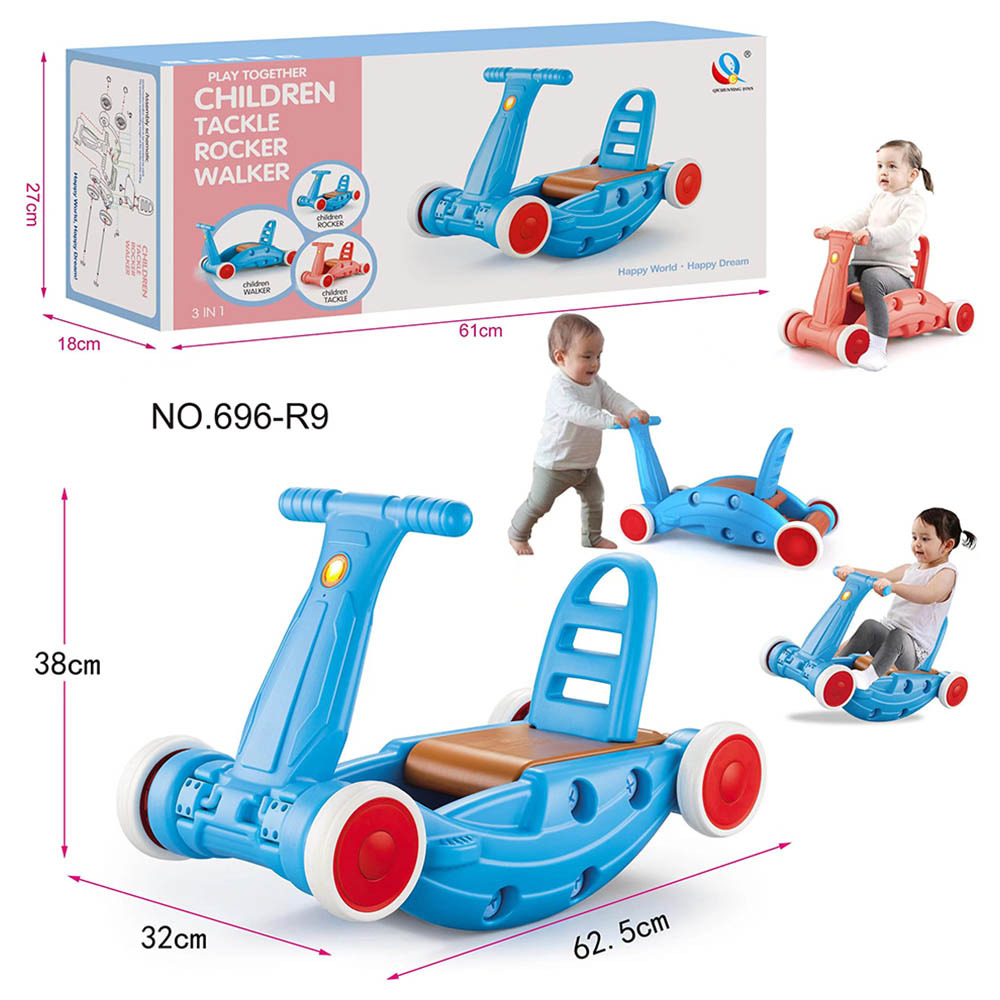 Qichunying Toys - 3-in-1 Walker Rocker Tackle - Blue