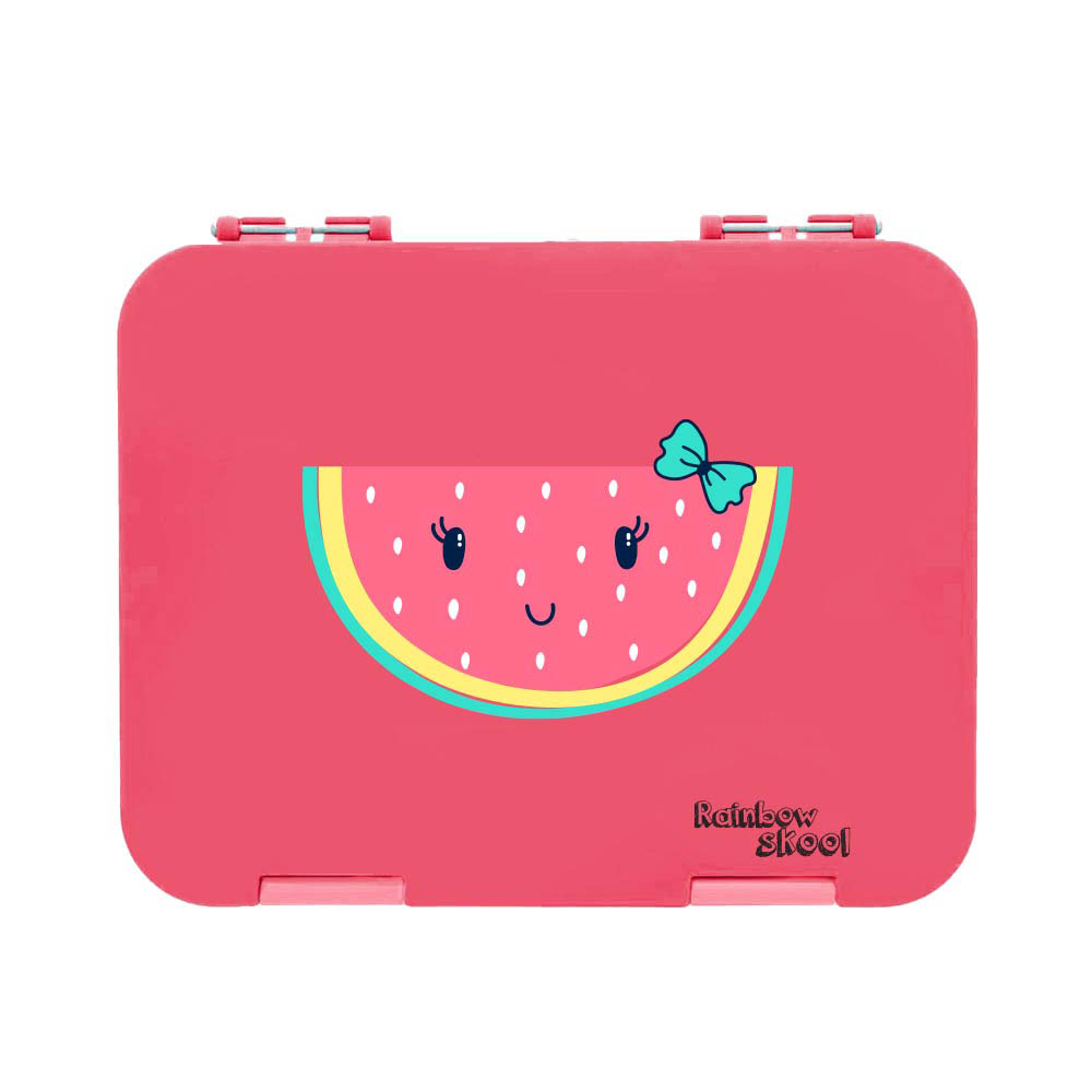 Rainbow Skool - 4-6 Compartment Lunch Box - Watermelon - Pink