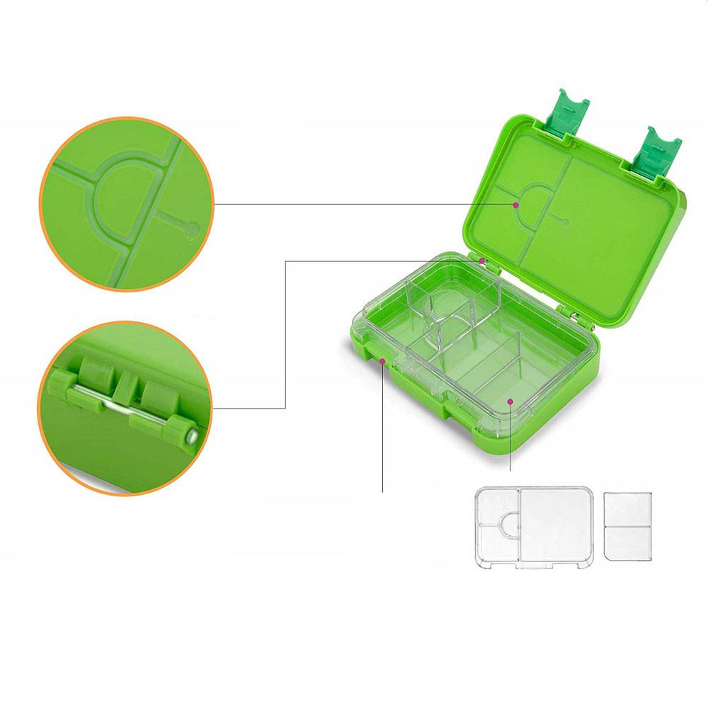 Rainbow Skool - 4 Compartment Lunch Box - Pineapple - Green