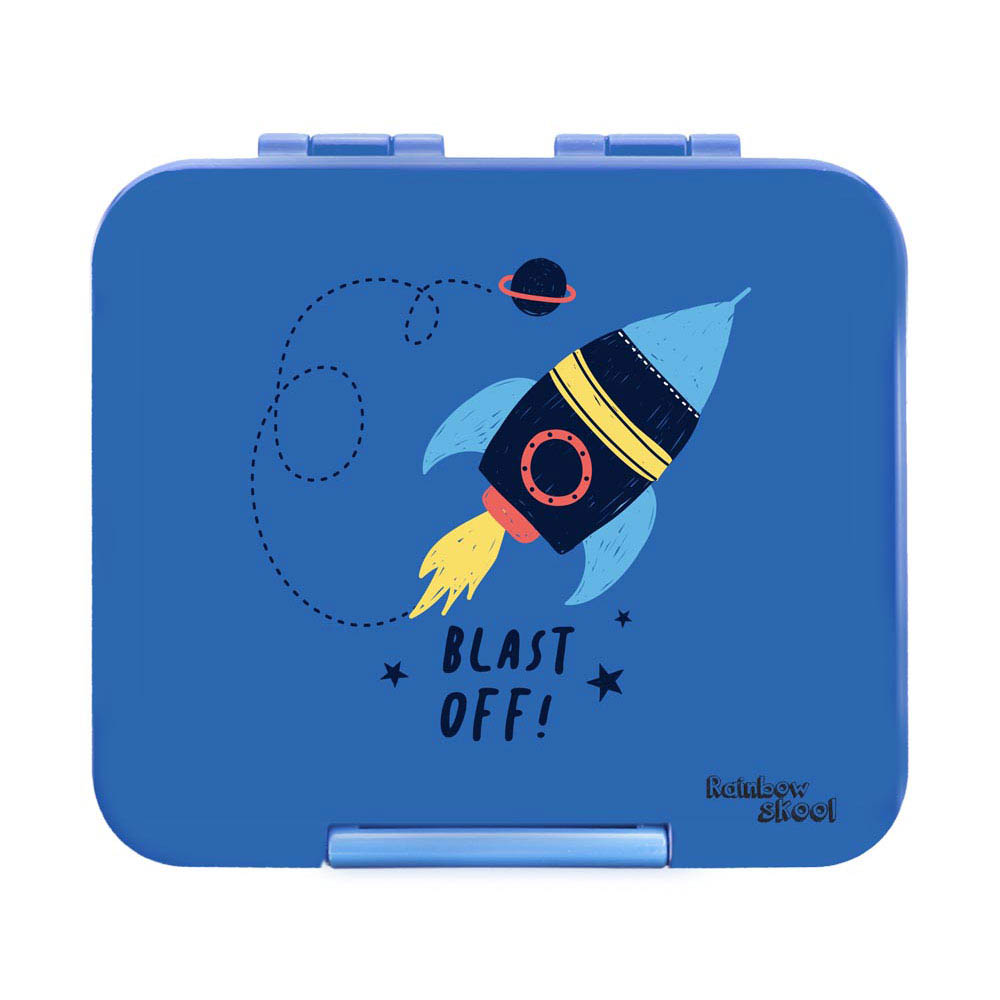 Rainbow Skool - Mini Lunch Box - Rocket - Blue