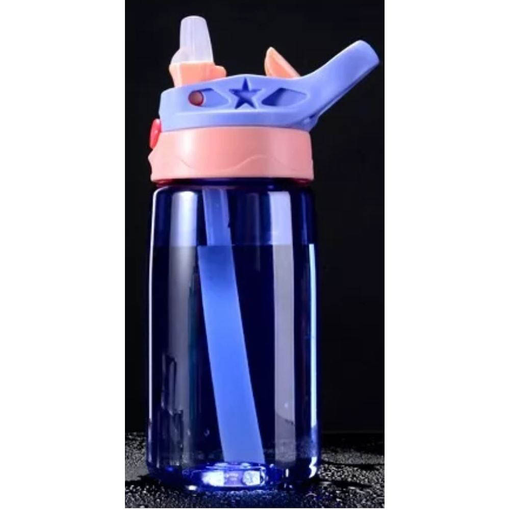 Rainbow Skool - Rocket Water Bottle With Straw - 450ml