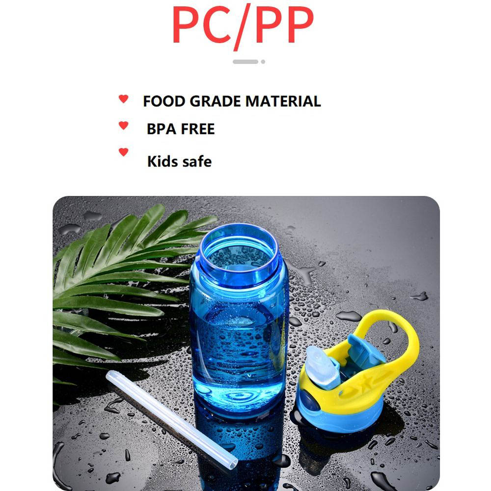 Rainbow Skool - Rocket Water Bottle With Straw - 450ml