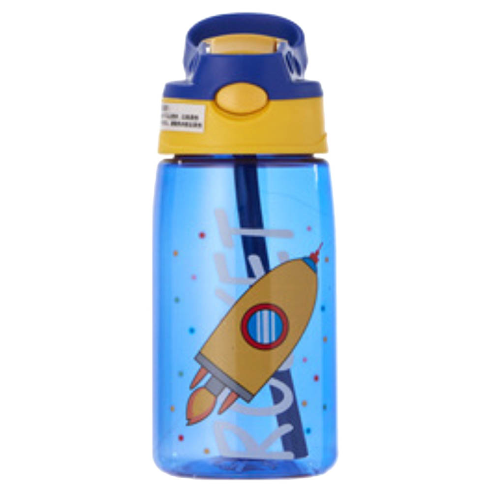 Rainbow Skool - Rocket Water Bottle With Straw - 450ml