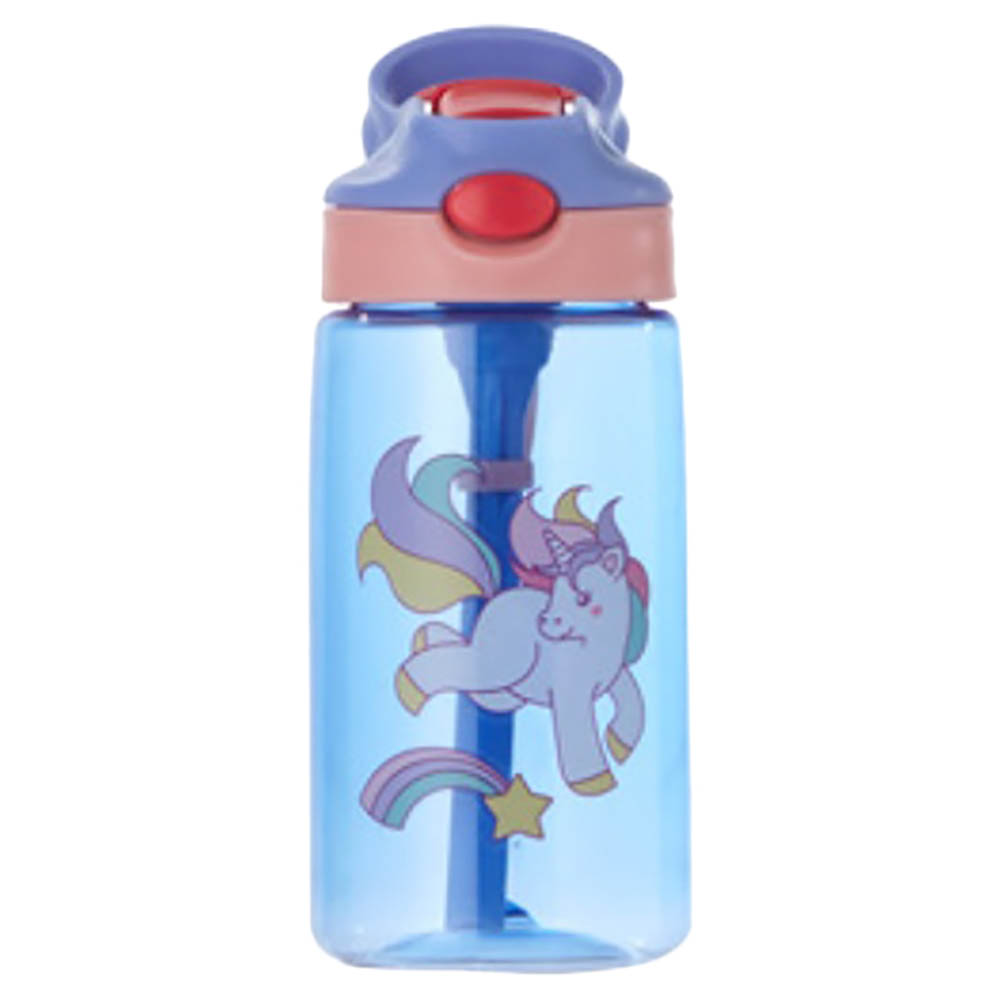 Rainbow Skool - Unicorn Water Bottle With Straw - 450 ml