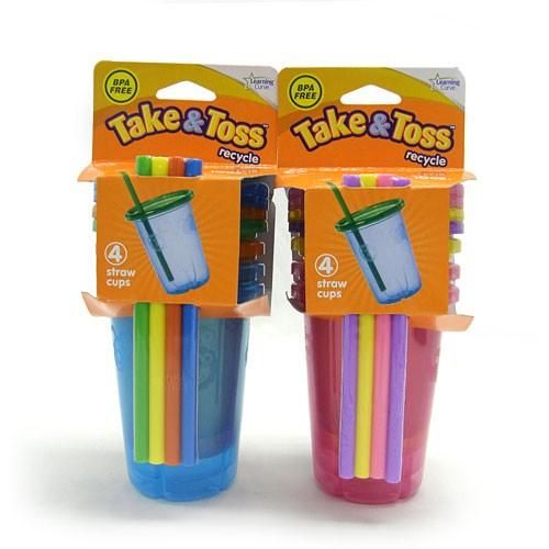 The First Years - Take & Toss - Straw Sippers 4 Value Pack