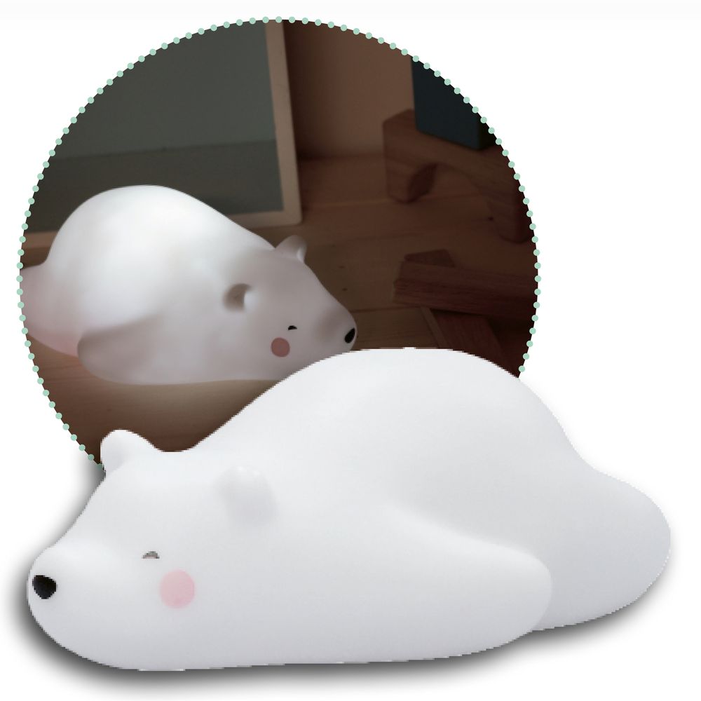 Reer - Lumilu Lazy Friends Bear Night Light - White