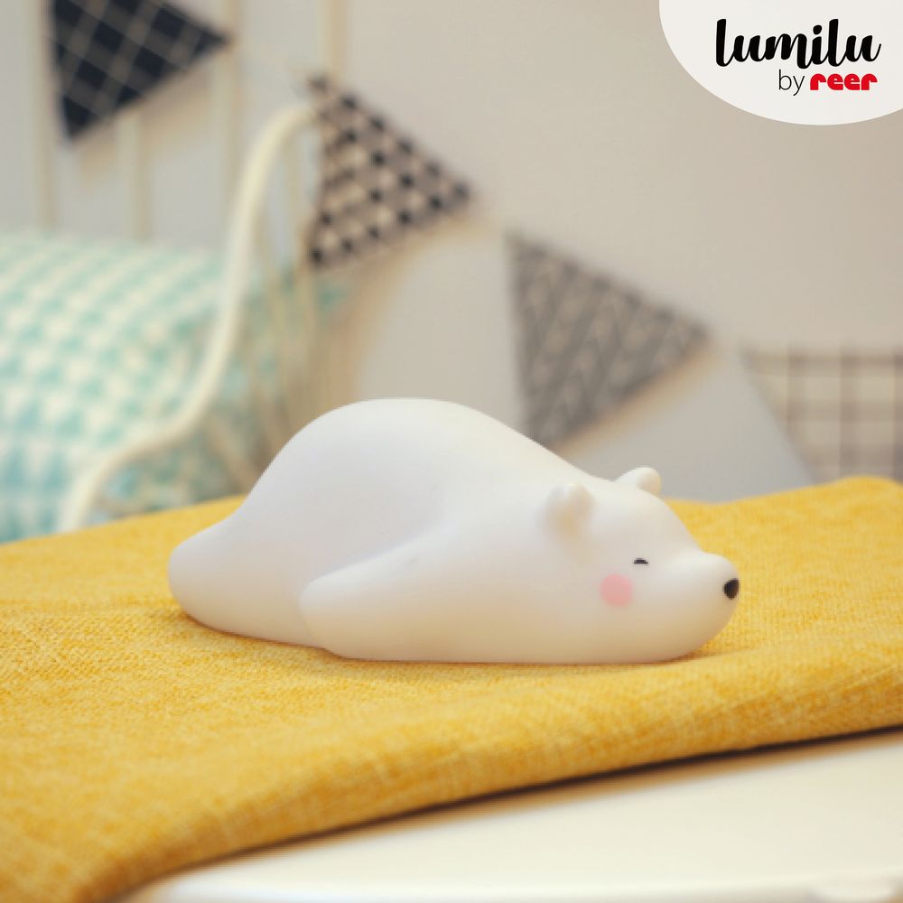Reer - Lumilu Lazy Friends Bear Night Light - White