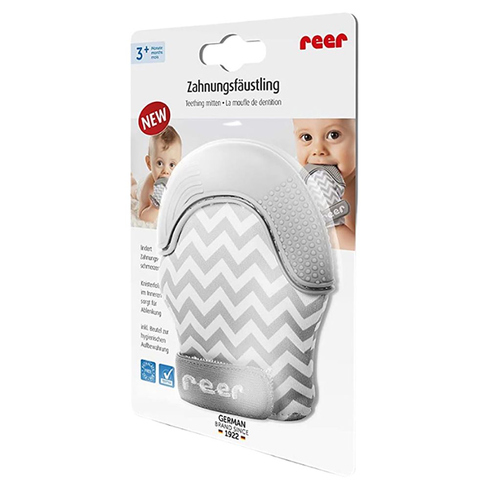 Reer - Silicon Teething Mitten - Grey