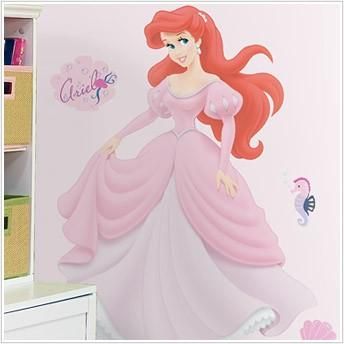 RoomMates Disney Princess - Ariel Peel & Stick Giant Wall Decal with Gems