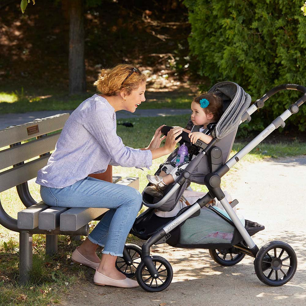 Evenflo Pivot Xpand Double Seat Stroller 0-25kg Percheron
